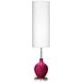 1_Color Plus Ovo 60" High Modern Glass Vivacious Pink Floor Lamp