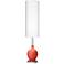Color Plus Ovo 60" High Modern Koi Orange Floor Lamp