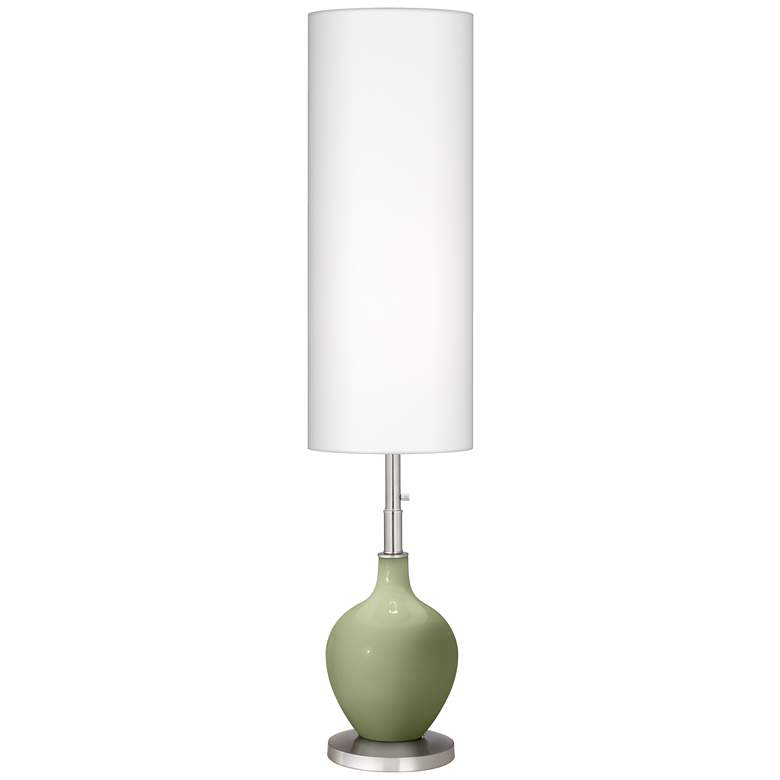Image 1 Color Plus Ovo 60" High Modern Majolica Green Floor Lamp