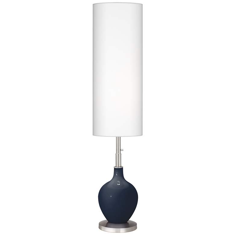 Image 1 Color Plus Ovo 60" High Modern Naval Blue Floor Lamp