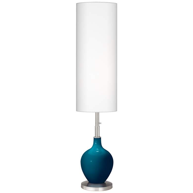 Image 1 Color Plus Ovo 60" High Modern Oceanside Blue Floor Lamp