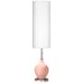 1_Color Plus Ovo 60" High Rustique Warm Coral Floor Lamp