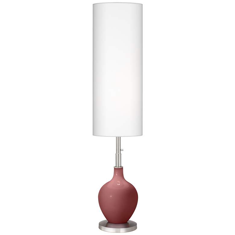 Image 1 Color Plus Ovo 60" High Toile Red Floor Lamp