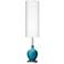 Color Plus Ovo 60" Modern Caribbean Sea Blue Floor Lamp