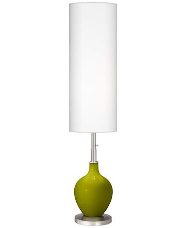 Color Plus Ovo 60" Modern Olive Green Floor Lamp
