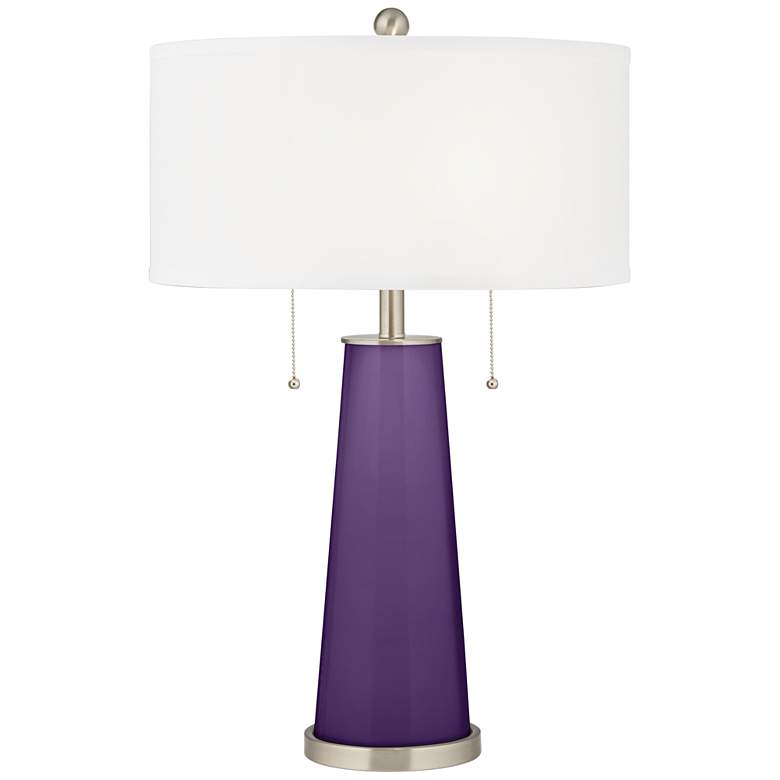 Image 1 Color Plus Peggy 29 3/4 inch Acai Purple Glass Table Lamp