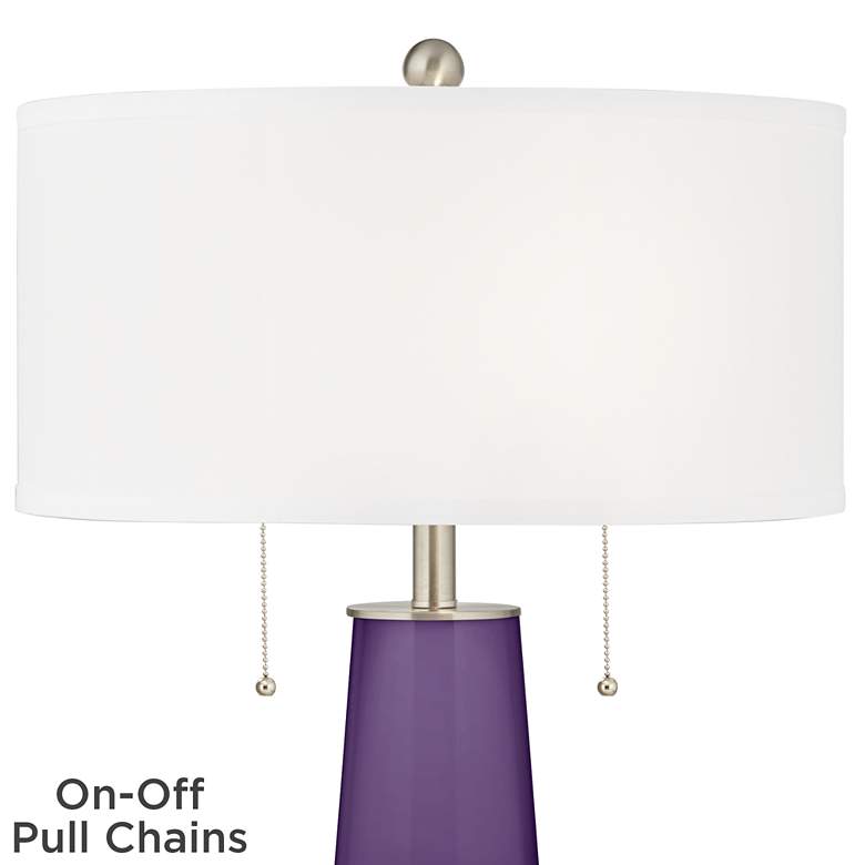 Image 2 Color Plus Peggy 29 3/4" Acai Purple Glass Table Lamp more views