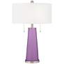 Color Plus Peggy 29 3/4" African Violet Purple Glass Table Lamp