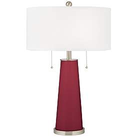 Image1 of Color Plus Peggy 29 3/4" Antique Red Glass Table Lamp