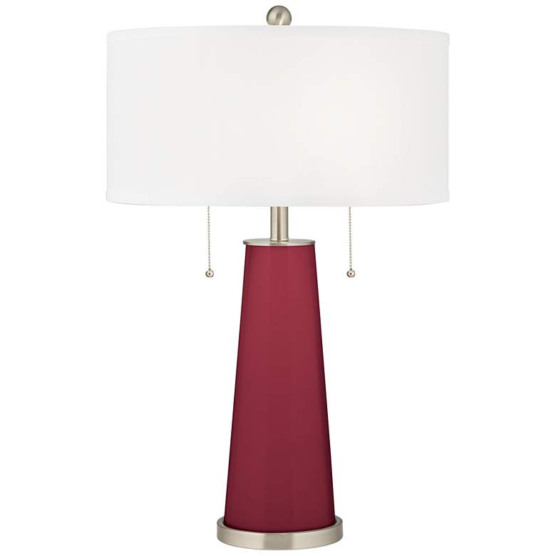 Image 1 Color Plus Peggy 29 3/4 inch Antique Red Glass Table Lamp