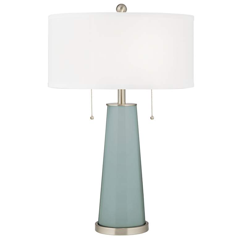 Image 2 Color Plus Peggy 29 3/4 inch Aqua-Sphere Blue Table Lamp with Dimmer