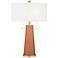 Color Plus Peggy 29 3/4" Baked Clay Brown Glass Table Lamp