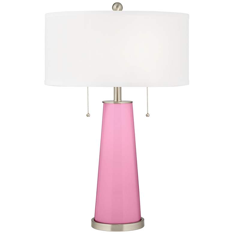 Image 1 Color Plus Peggy 29 3/4 inch Candy Pink Glass Table Lamp