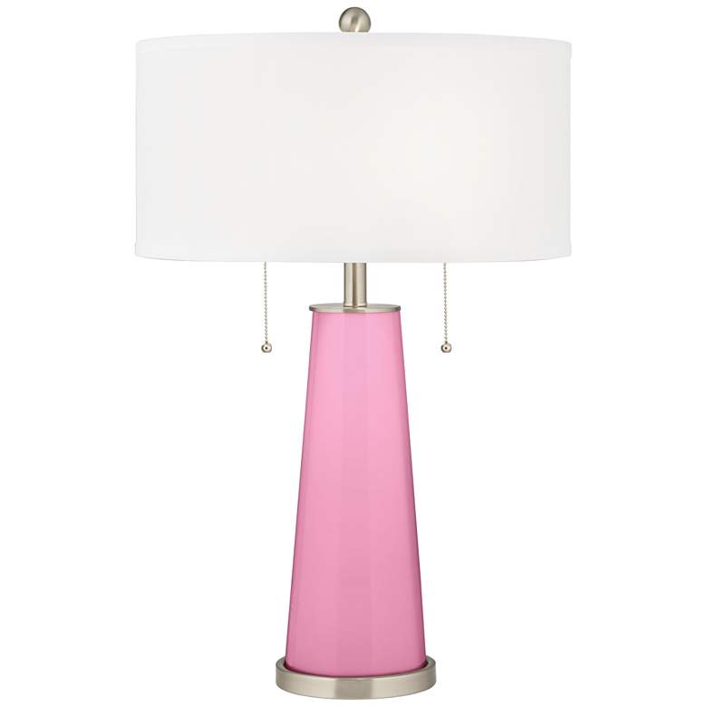 Image 1 Color Plus Peggy 29 3/4" Candy Pink Glass Table Lamp