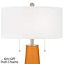 2_Color Plus Peggy 29 3/4" Cinnamon Spice Orange Glass Table Lamp more views