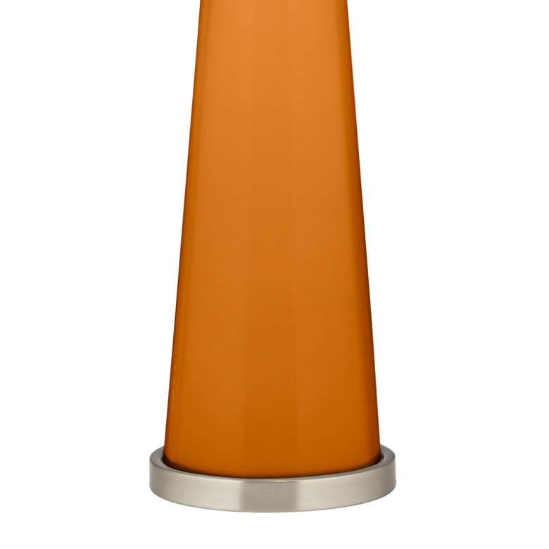Image 3 Color Plus Peggy 29 3/4" Cinnamon Spice Orange Glass Table Lamp more views