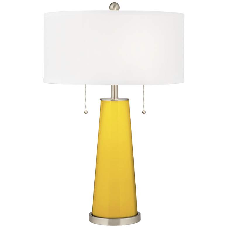 Image 1 Color Plus Peggy 29 3/4 inch Citrus Yellow Glass Table Lamp
