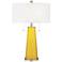 Color Plus Peggy 29 3/4" Citrus Yellow Glass Table Lamp