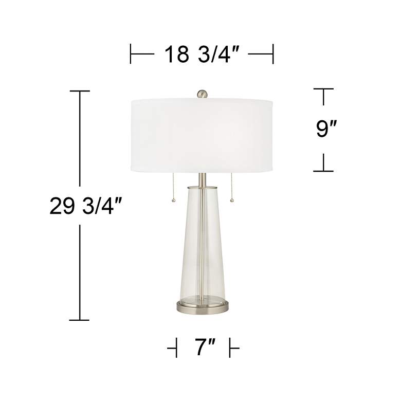Image 5 Color Plus Peggy 29 3/4" Clear Glass Fillable Table Lamp more views