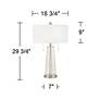 Color Plus Peggy 29 3/4" Clear Glass Fillable Table Lamp