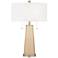 Color Plus Peggy 29 3/4" Colonial Tan Glass Table Lamp