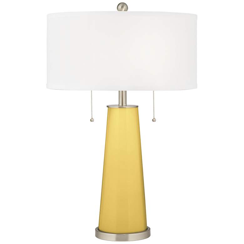 Image 1 Color Plus Peggy 29 3/4" Daffodil Yellow Glass Table Lamp