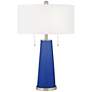 Color Plus Peggy 29 3/4" Dazzling Blue Glass Table Lamp