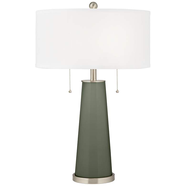 Image 1 Color Plus Peggy 29 3/4" Deep Lichen Green Glass Table Lamp