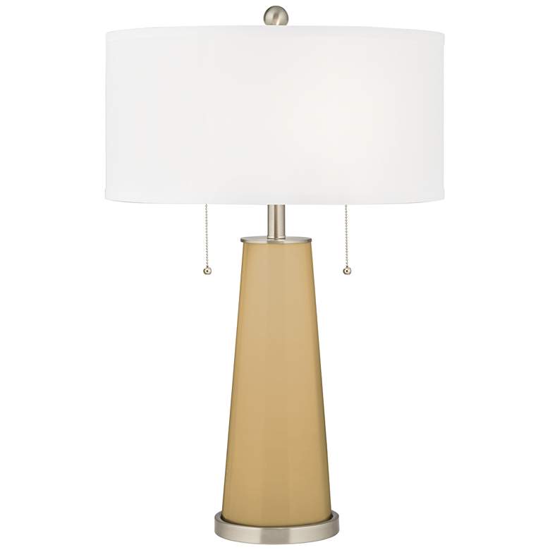 Image 1 Color Plus Peggy 29 3/4 inch Empire Gold Glass Table Lamp
