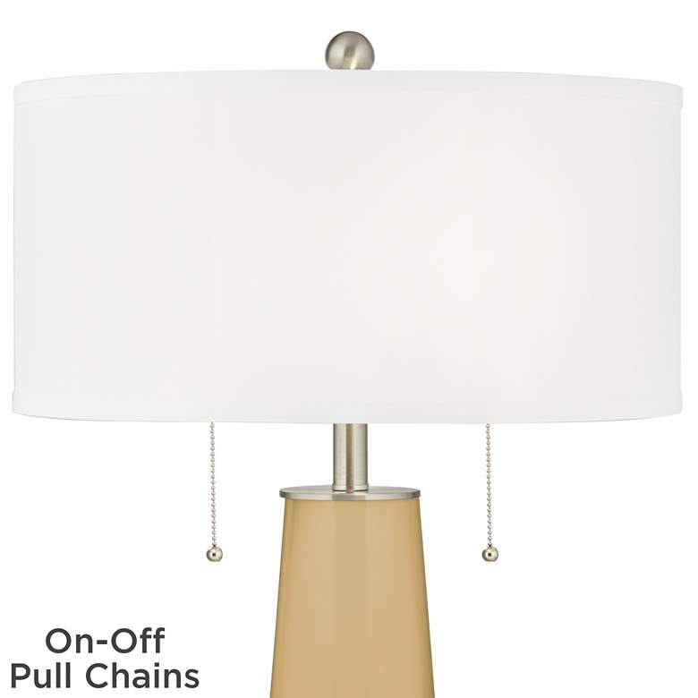 Image 2 Color Plus Peggy 29 3/4" Empire Gold Glass Table Lamp more views