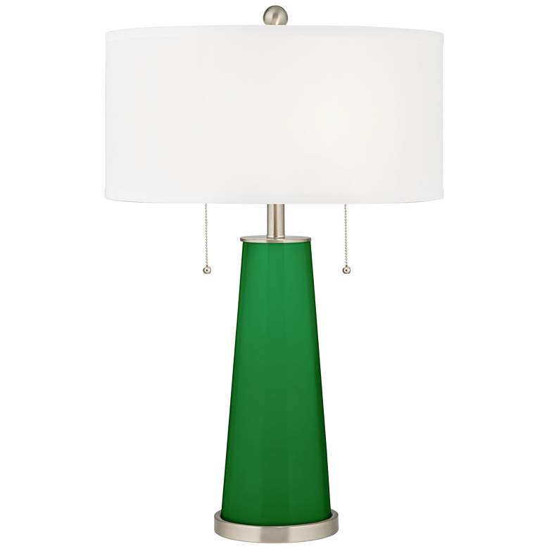 Image 1 Color Plus Peggy 29 3/4 inch Envy Green Glass Table Lamp