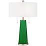 Color Plus Peggy 29 3/4" Envy Green Glass Table Lamp