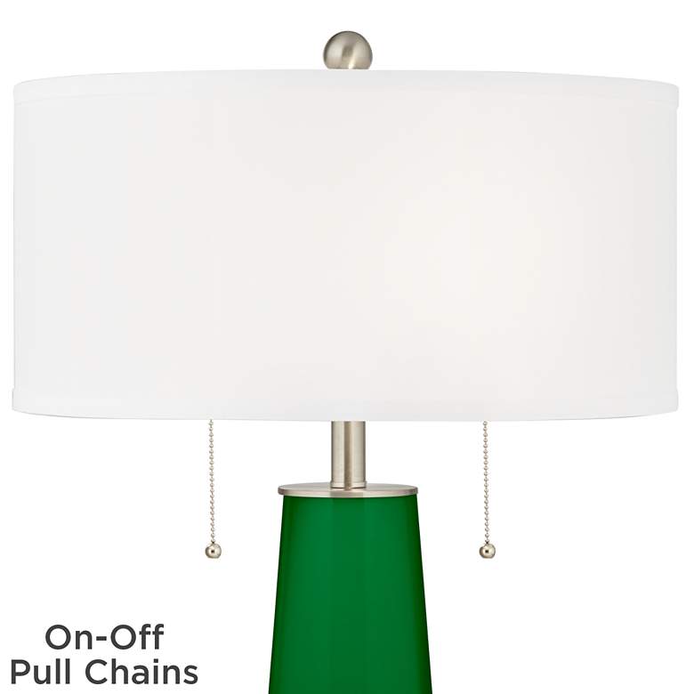 Image 2 Color Plus Peggy 29 3/4" Envy Green Glass Table Lamp more views