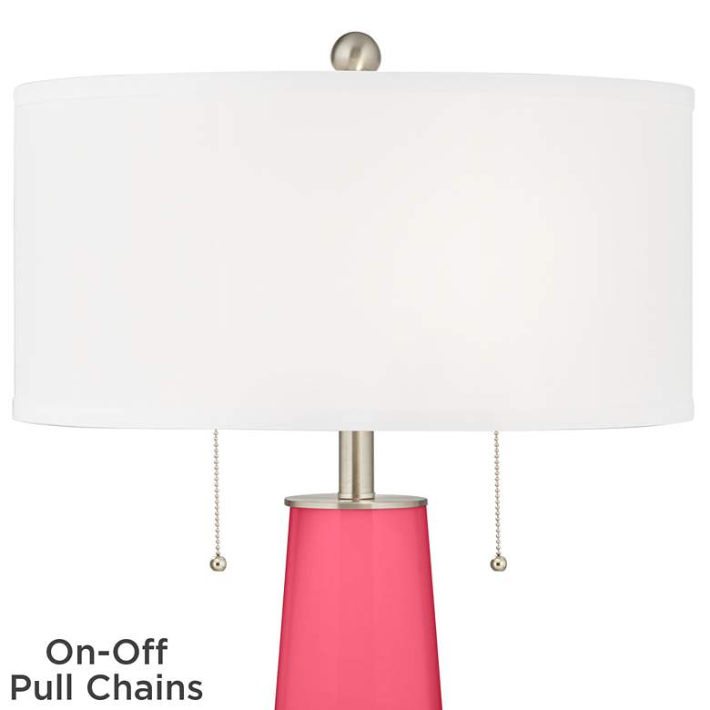 Image 2 Color Plus Peggy 29 3/4" Eros Pink Glass Table Lamp more views