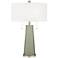 Color Plus Peggy 29 3/4" Evergreen Fog Green Glass Table Lamp