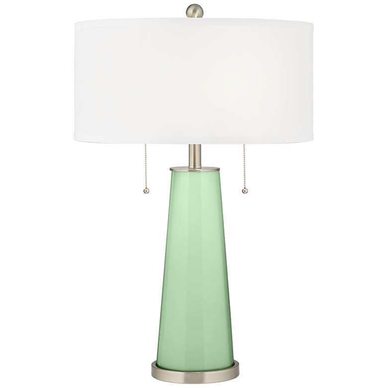Image 1 Color Plus Peggy 29 3/4" Flower Stem Green Glass Table Lamp