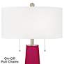 Color Plus Peggy 29 3/4" French Burgundy Red Glass Table Lamp