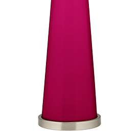 Image3 of Color Plus Peggy 29 3/4" French Burgundy Red Glass Table Lamp more views