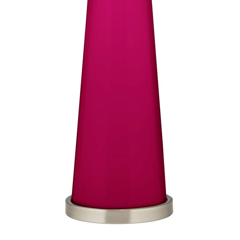 Image 3 Color Plus Peggy 29 3/4" French Burgundy Red Glass Table Lamp more views