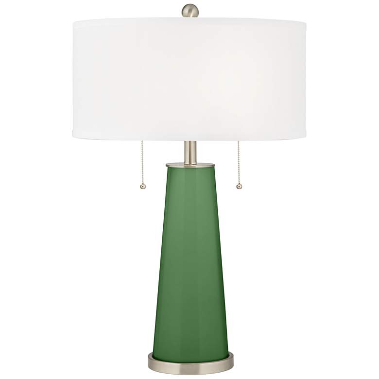 Image 1 Color Plus Peggy 29 3/4 inch Garden Grove Green Glass Table Lamp