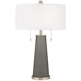 Image1 of Color Plus Peggy 29 3/4" Gauntlet Gray Glass Table Lamp