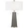 Color Plus Peggy 29 3/4" Gauntlet Gray Glass Table Lamp