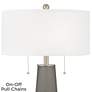 2_Color Plus Peggy 29 3/4" Gauntlet Gray Glass Table Lamp more views