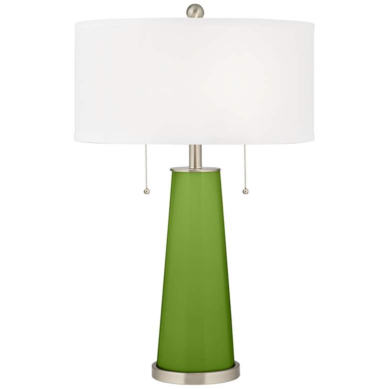 Image 1 Color Plus Peggy 29 3/4 inch Gecko Green Glass Table Lamp
