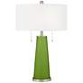 Color Plus Peggy 29 3/4" Gecko Green Glass Table Lamp