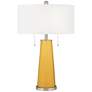 Color Plus Peggy 29 3/4" Goldenrod Yellow Glass Table Lamp