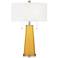 Color Plus Peggy 29 3/4" Goldenrod Yellow Glass Table Lamp