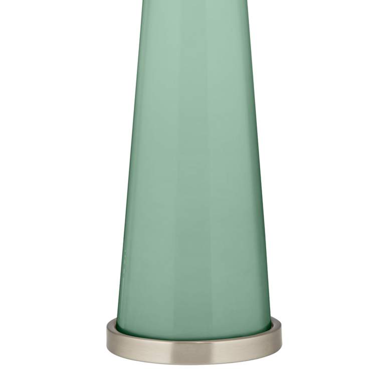 Image 3 Color Plus Peggy 29 3/4" Grayed Jade Green Glass Table Lamp more views