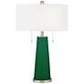 Color Plus Peggy 29 3/4" Greens Color Glass Table Lamp