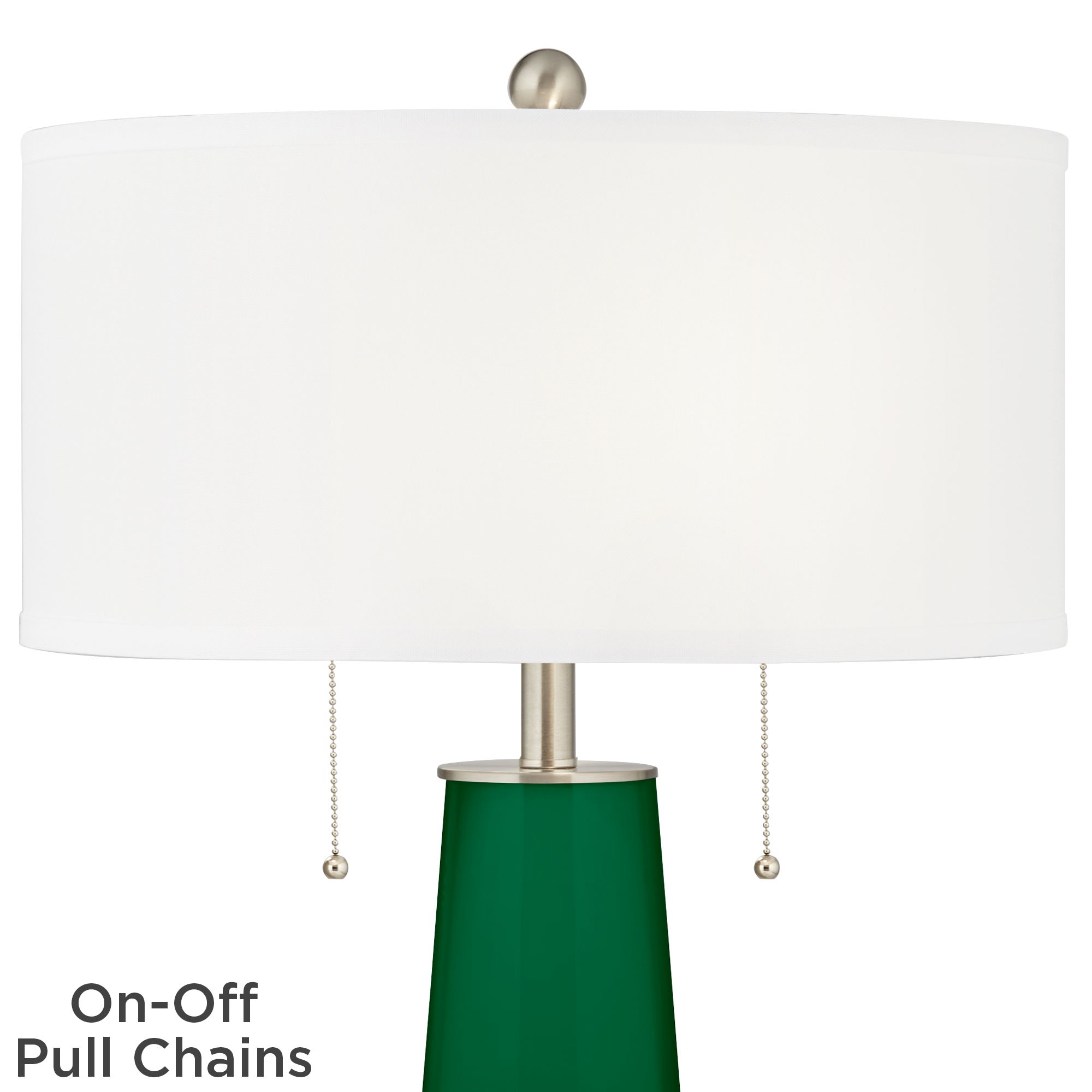 Image 2 Color Plus Peggy 29 3/4" Greens Color Glass Table Lamp more views